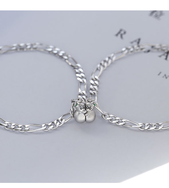 Magnetic One Pair Of Lovers Bracelet, Perfect Pair for Lovebirds, His & Hers Lovers Bracelet Duo