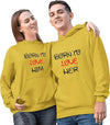 Born To Love Him Her, Unisex Hoodies, Pouch Pocket, For Couple Hoodies