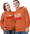 If Lost Return To Babe, Pullover Hoodies, For Couples, Matching Hoodies for Couples