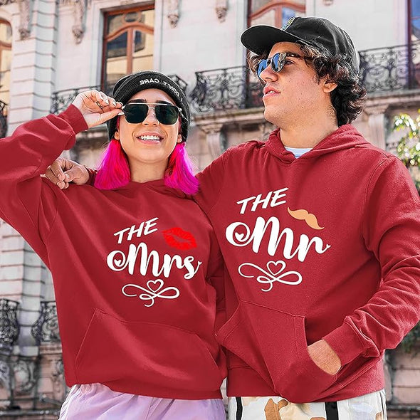 The Mr. And Mrs., Cotton Pullover Hoodies, For Couples
