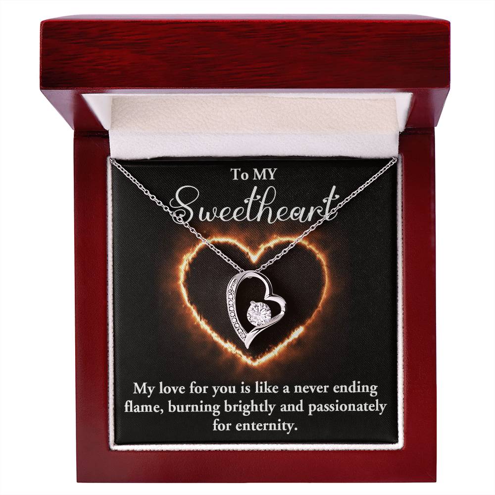 FOREVER LOVE NECKLACE WITH MESSAGE CARD FOR MY SOULMATE, ANNIVERSARY AND BIRTHDAY GIFT FOR HER, JWELERY NECKLACE FOR WIFE/GIRLFRIEND