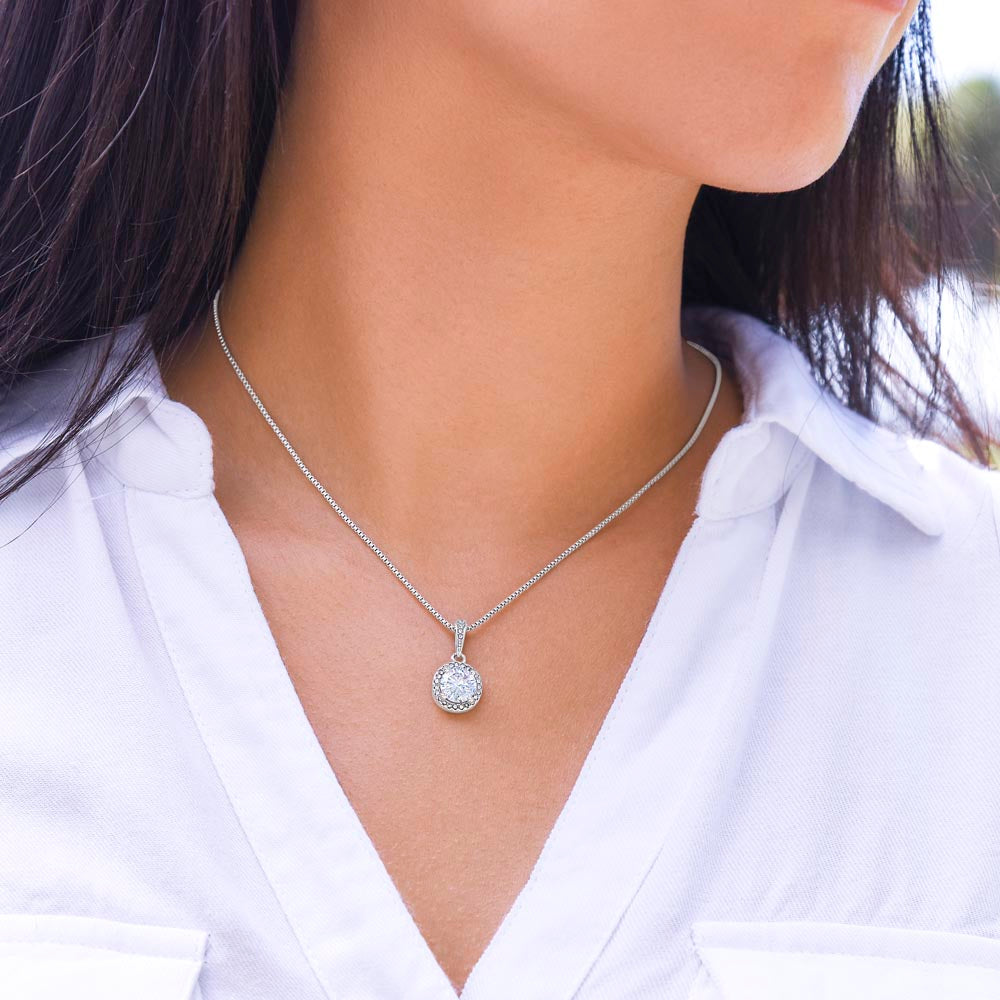TO MY SOULMATE, ETERNAL HOPE NECKLACE, UNIQUE GIFT FOR HER WITH MESSAGE CARD, BIRTHDAY AND ANNIVERSARY GIFT FOR WIFE/GRILFRIEND