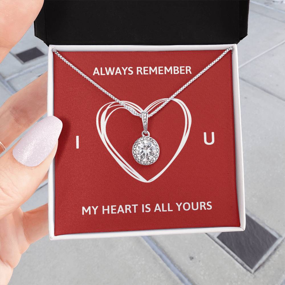 TO MY SOULMATE, ETERNAL HOPE NECKLACE, UNIQUE GIFT FOR HER WITH MESSAGE CARD, BIRTHDAY AND ANNIVERSARY GIFT FOR WIFE/GRILFRIEND