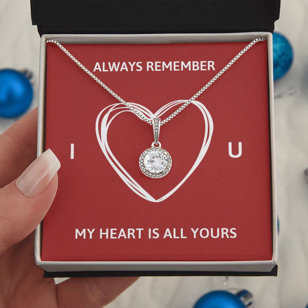 TO MY SOULMATE, ETERNAL HOPE NECKLACE, UNIQUE GIFT FOR HER WITH MESSAGE CARD, BIRTHDAY AND ANNIVERSARY GIFT FOR WIFE/GRILFRIEND