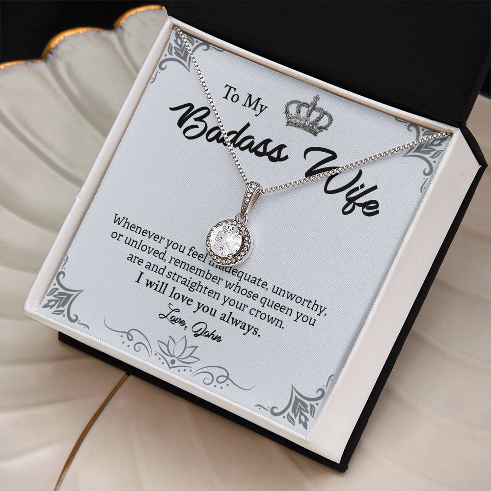 I LOVE YOU ALWAYS, ETERNAL HOPE NECKLACE WITH MESSAGE CARD, GIFT FOR WIFE, NECKLACE JEWELERY FOR HER FORM HUSBAND, BIRTHDAY, ANNIVERSARY GIFT