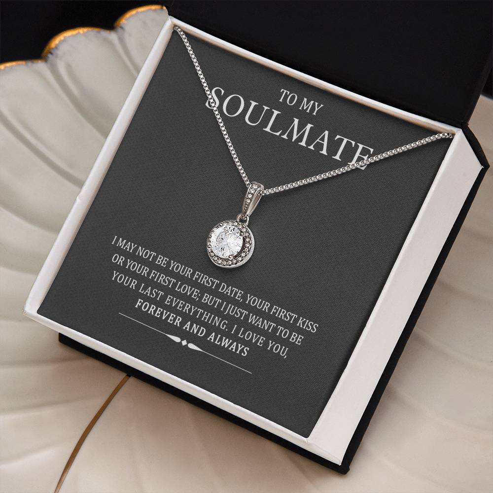 TO MY SOULMATE, ETERNAL HOPE NECKLACE WITH MESSAGE CARD, UNIQUE GIFT FOR HER, BIRTHDAY GIFT FOR WIFE/GIRLFRIEND, NECKLACE JWELERY FOR HER
