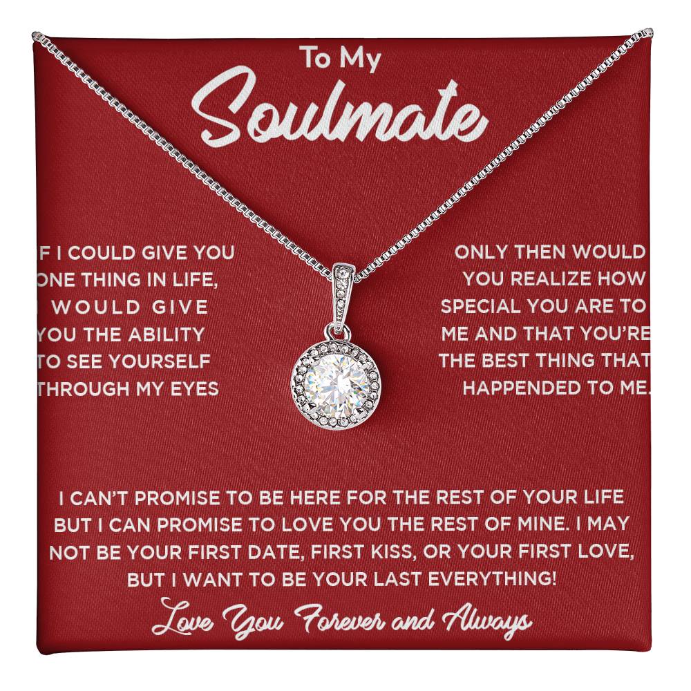 TO MY SOULMATE, LOVE YOU FOREVER AND ALWAYS, ETERNAL HOPE NECKLACE WITH BEAUTIFUL MESSAGE CAD , NECKLACE, NECKLACE JEWELERY