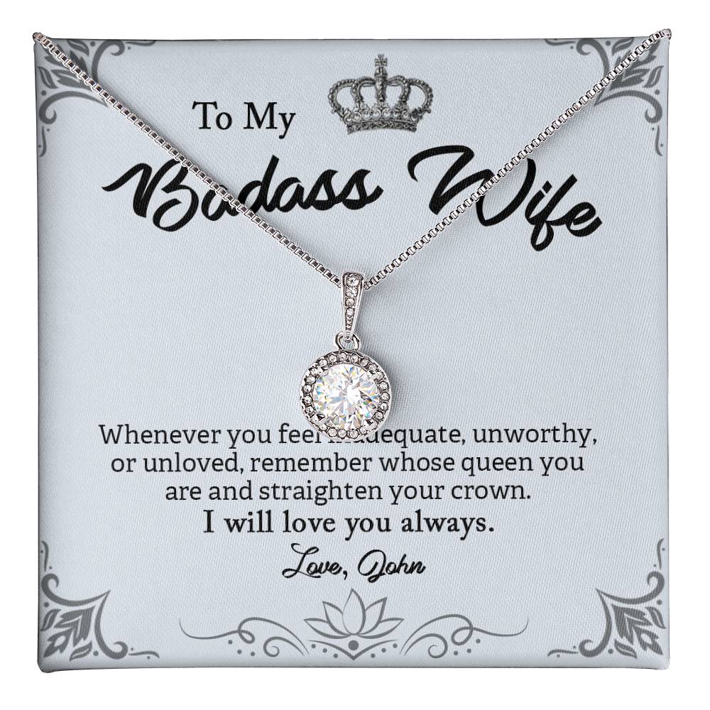 I LOVE YOU ALWAYS, ETERNAL HOPE NECKLACE WITH MESSAGE CARD, GIFT FOR WIFE, NECKLACE JEWELERY FOR HER FORM HUSBAND, BIRTHDAY, ANNIVERSARY GIFT