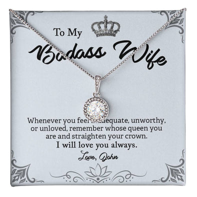 I LOVE YOU ALWAYS, ETERNAL HOPE NECKLACE WITH MESSAGE CARD, GIFT FOR WIFE, NECKLACE JEWELERY FOR HER FORM HUSBAND, BIRTHDAY, ANNIVERSARY GIFT