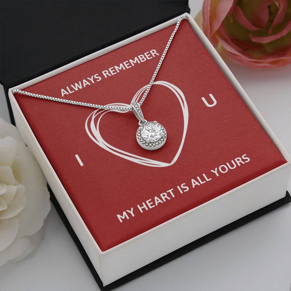 TO MY SOULMATE, ETERNAL HOPE NECKLACE, UNIQUE GIFT FOR HER WITH MESSAGE CARD, BIRTHDAY AND ANNIVERSARY GIFT FOR WIFE/GRILFRIEND