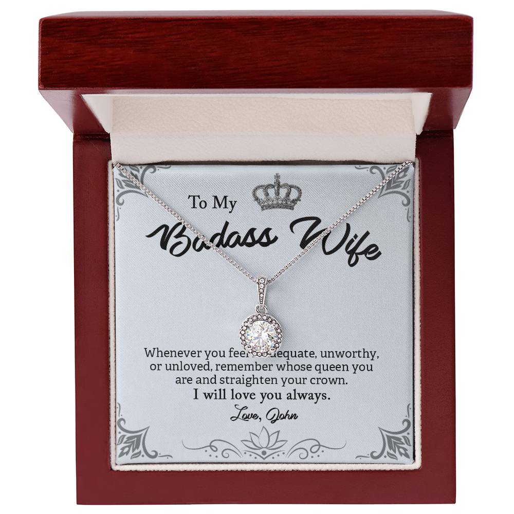 I LOVE YOU ALWAYS, ETERNAL HOPE NECKLACE WITH MESSAGE CARD, GIFT FOR WIFE, NECKLACE JEWELERY FOR HER FORM HUSBAND, BIRTHDAY, ANNIVERSARY GIFT