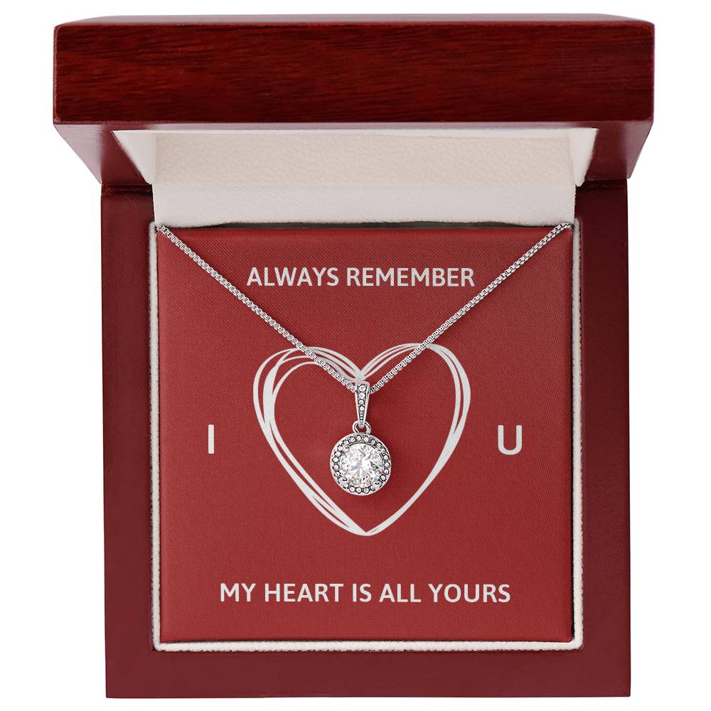 TO MY SOULMATE, ETERNAL HOPE NECKLACE, UNIQUE GIFT FOR HER WITH MESSAGE CARD, BIRTHDAY AND ANNIVERSARY GIFT FOR WIFE/GRILFRIEND