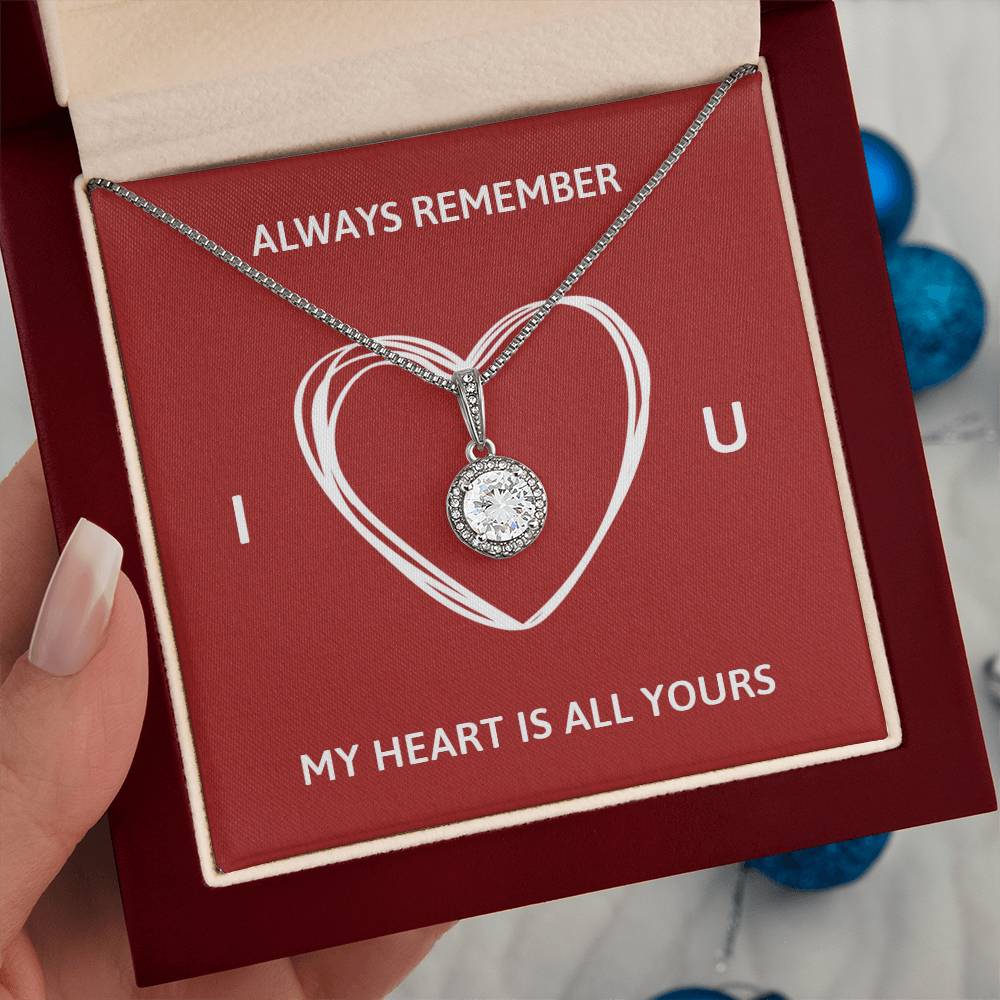 TO MY SOULMATE, ETERNAL HOPE NECKLACE, UNIQUE GIFT FOR HER WITH MESSAGE CARD, BIRTHDAY AND ANNIVERSARY GIFT FOR WIFE/GRILFRIEND