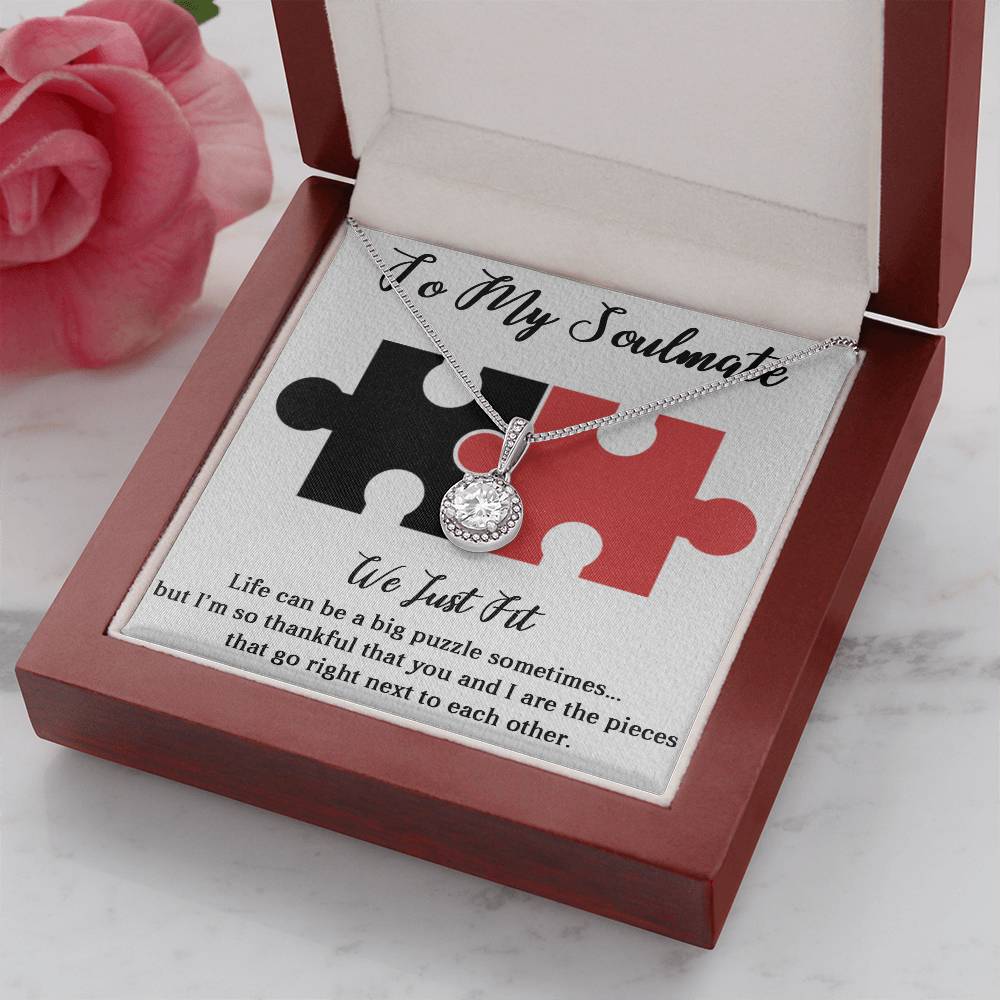 TO MYSOULMATE, ETERNAL HOPE NECKLACE, UNIQUE GIFT FOR HER WITH MESSAGE CARD, ANNIVERSARY AND BIRTHDAY GIFT HER, NECKLACE JEWELRY