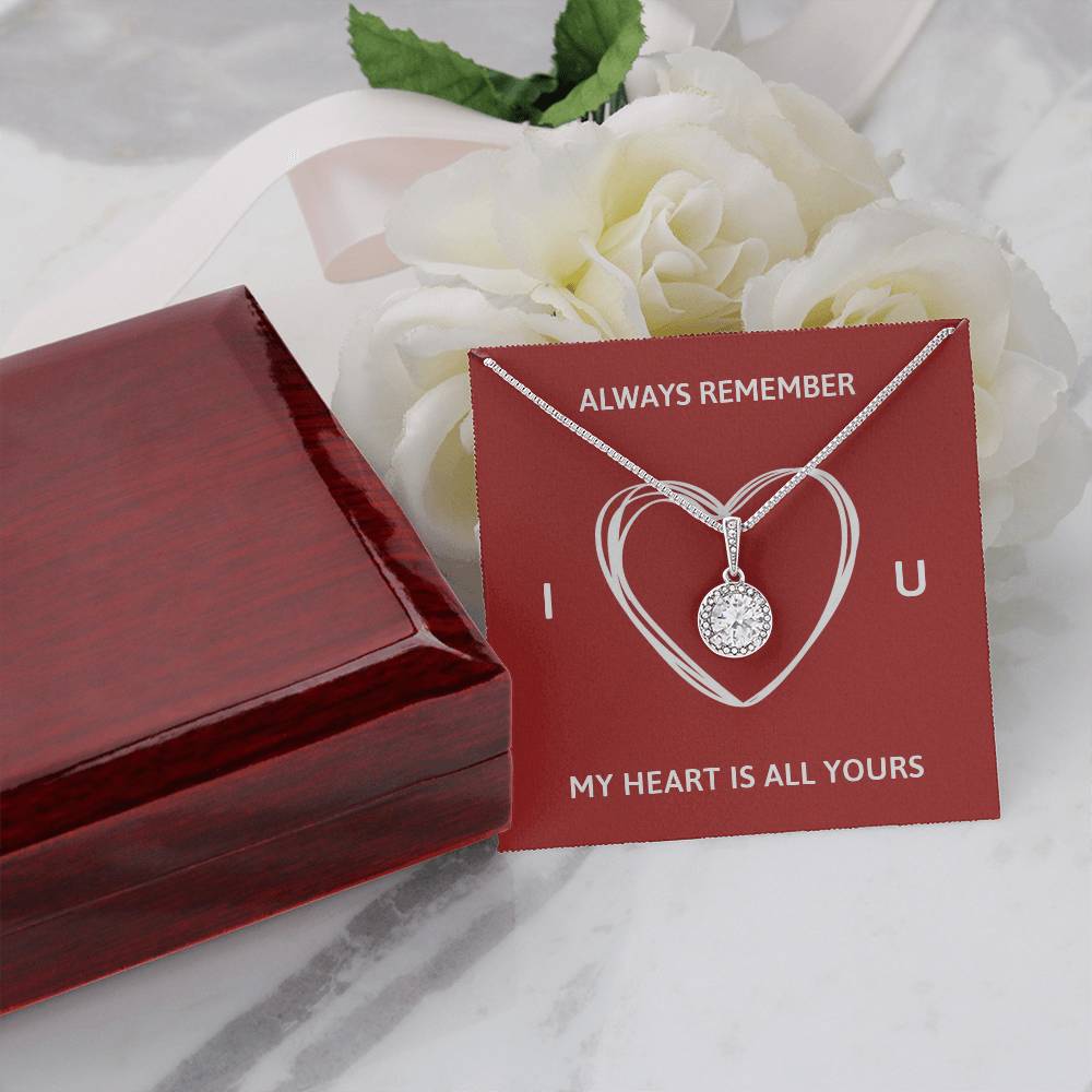 TO MY SOULMATE, ETERNAL HOPE NECKLACE, UNIQUE GIFT FOR HER WITH MESSAGE CARD, BIRTHDAY AND ANNIVERSARY GIFT FOR WIFE/GRILFRIEND