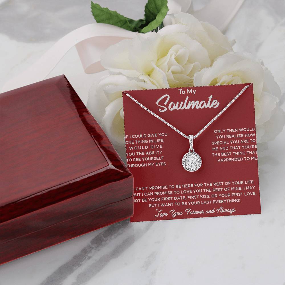 TO MY SOULMATE, LOVE YOU FOREVER AND ALWAYS, ETERNAL HOPE NECKLACE WITH BEAUTIFUL MESSAGE CAD , NECKLACE, NECKLACE JEWELERY