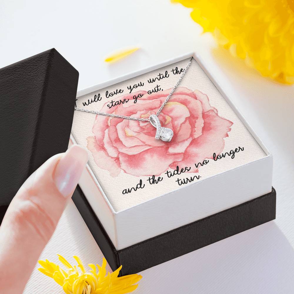 ALLURING BEAUTY NECKLACE , BIRTHDAY AND ANNIVERSAY GIFT FOR HER, NECKLACE WITH MESSAGE CARD, NECKLACE FROM HUSBAND/BOYFRIEND
