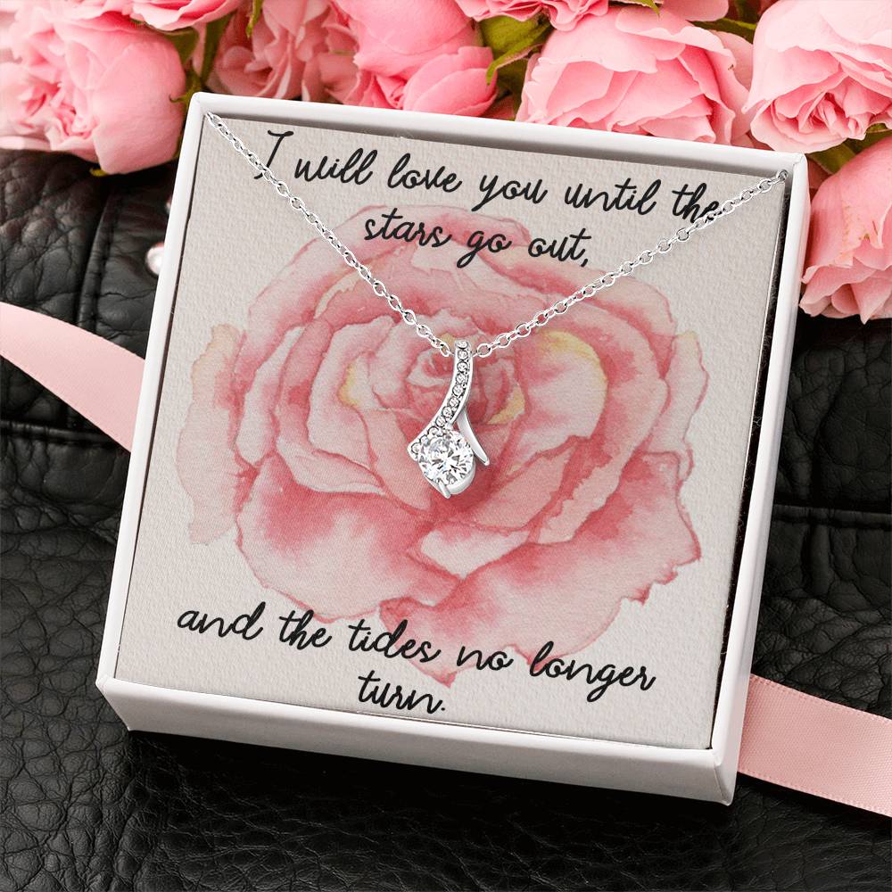ALLURING BEAUTY NECKLACE , BIRTHDAY AND ANNIVERSAY GIFT FOR HER, NECKLACE WITH MESSAGE CARD, NECKLACE FROM HUSBAND/BOYFRIEND