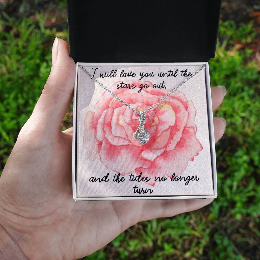 ALLURING BEAUTY NECKLACE , BIRTHDAY AND ANNIVERSAY GIFT FOR HER, NECKLACE WITH MESSAGE CARD, NECKLACE FROM HUSBAND/BOYFRIEND