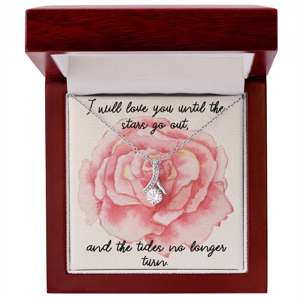 ALLURING BEAUTY NECKLACE , BIRTHDAY AND ANNIVERSAY GIFT FOR HER, NECKLACE WITH MESSAGE CARD, NECKLACE FROM HUSBAND/BOYFRIEND