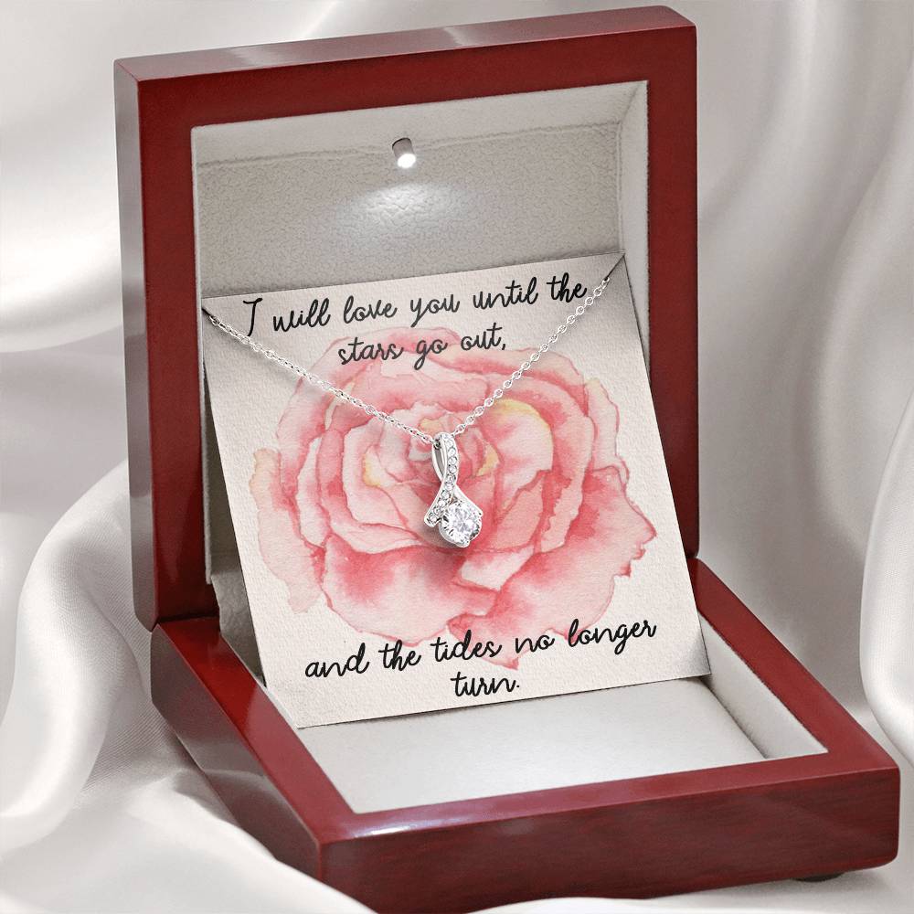ALLURING BEAUTY NECKLACE , BIRTHDAY AND ANNIVERSAY GIFT FOR HER, NECKLACE WITH MESSAGE CARD, NECKLACE FROM HUSBAND/BOYFRIEND