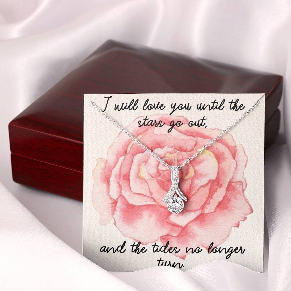 ALLURING BEAUTY NECKLACE , BIRTHDAY AND ANNIVERSAY GIFT FOR HER, NECKLACE WITH MESSAGE CARD, NECKLACE FROM HUSBAND/BOYFRIEND