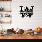 Split Letter Monogram - Steel Sign