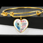 To My Precious Wife Heart Shape Bangle