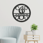 Circle Vine Monogram - Steel Sign
