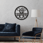 Circle Vine Monogram - Steel Sign