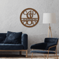Circle Vine Monogram - Steel Sign