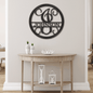 Circle Vine Monogram - Steel Sign