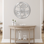 Circle Vine Monogram - Steel Sign