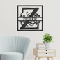Split Square Monogram - Steel Sign