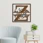 Split Square Monogram - Steel Sign