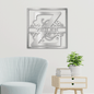 Split Square Monogram - Steel Sign