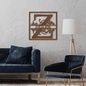 Split Square Monogram - Steel Sign