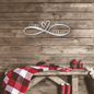 Infinity Couples Monogram - Steel Sign