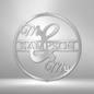 Mr. & Mrs. Circle Monogram - Steel Sign