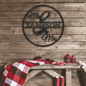 Mr. & Mrs. Circle Monogram - Steel Sign