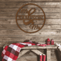 Mr. & Mrs. Circle Monogram - Steel Sign