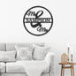Mr. & Mrs. Circle Monogram - Steel Sign