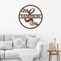 Mr. & Mrs. Circle Monogram - Steel Sign