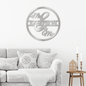 Mr. & Mrs. Circle Monogram - Steel Sign