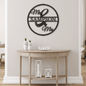 Mr. & Mrs. Circle Monogram - Steel Sign