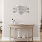 Fancy Heart Monogram - Steel Sign