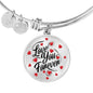 "Love You Forever" Round Bangle With Custom Engraving