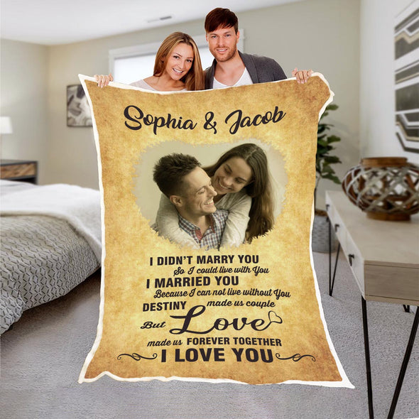 "Destiny Made Us Couple" Customized Blanket
