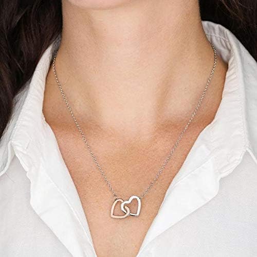 To My Soulmate/Girlfriend/Wife I Want to Be Your Last Everything, Interlocking Heart Pendant, Two Hearts Necklace, Couple Gifts, Necklace Jewelry for Her