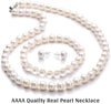 7-8mm Off-White Freshwater Pearl Necklace - AAA Quality